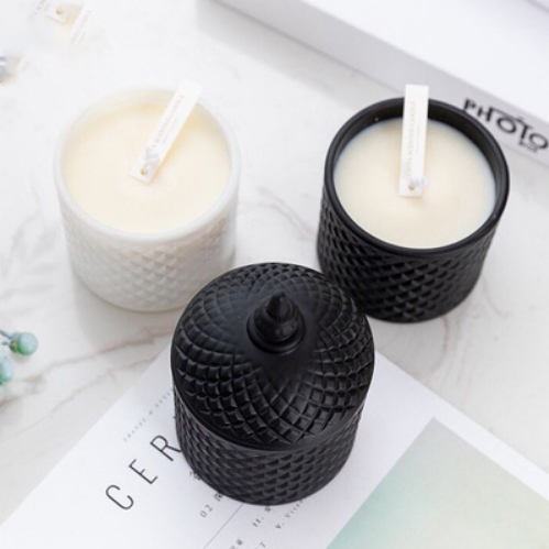 Hot sale own brand Australia customize scented candle glass container for home decor